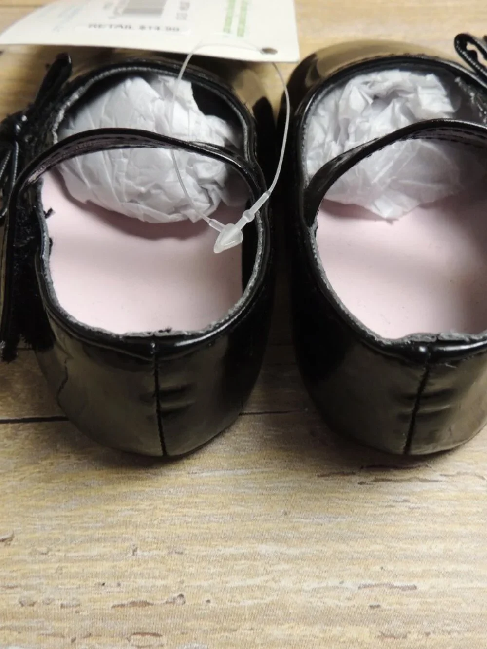 Wee Kids Waddle Black Soft Sole Mary Jane Baby Shoes Size 1